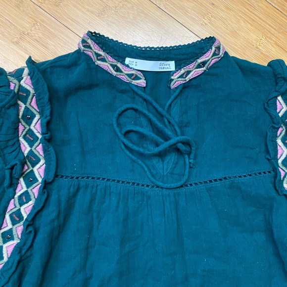 Sfera embroidered and beaded casual blouse - Picture 6 of 12